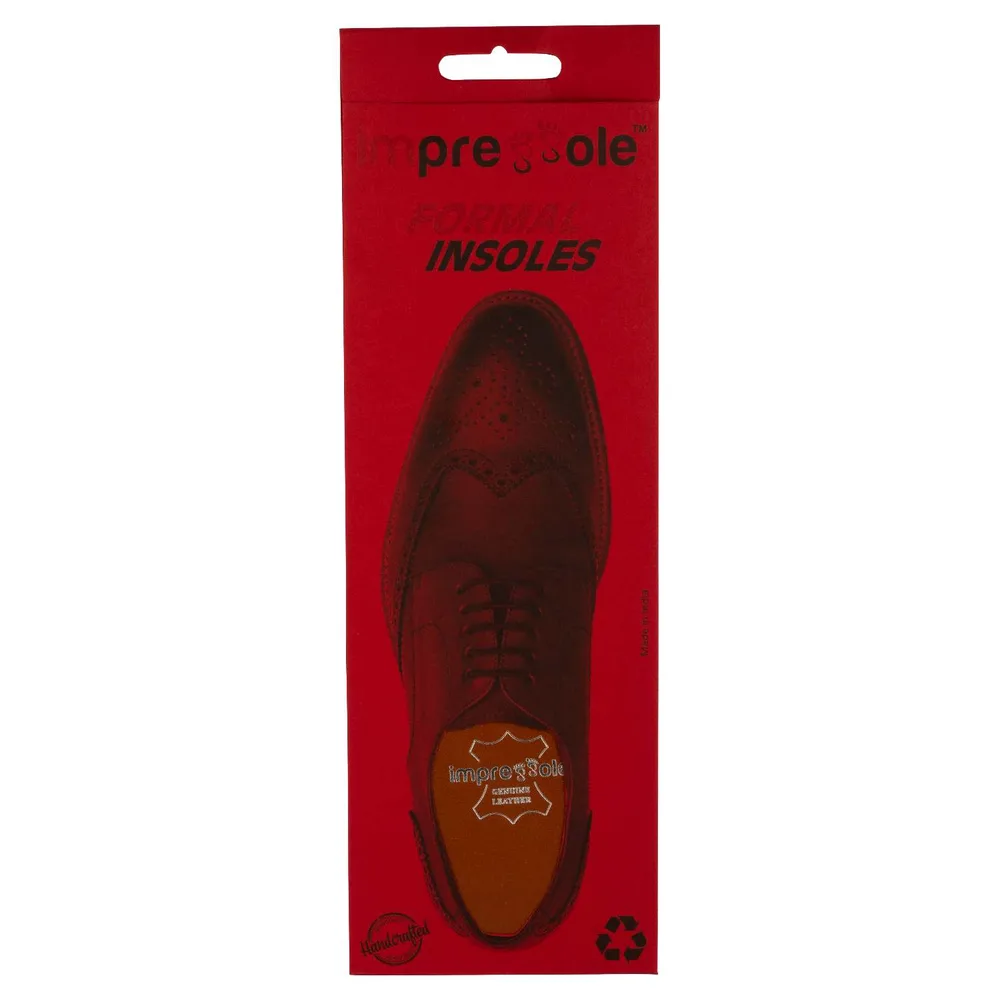 Vintage Brown Pure Leather Insoles for Formal Shoes, handmade pure leather insoles